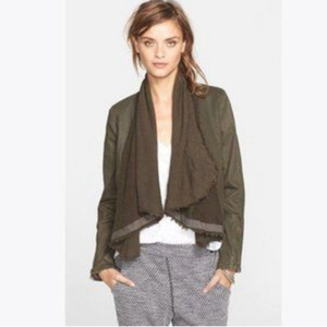 Free People Draped Front Motorcycle‎ Jacket 0